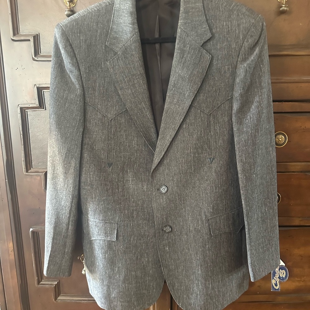 Western Gray Men's Two-Button Blazer